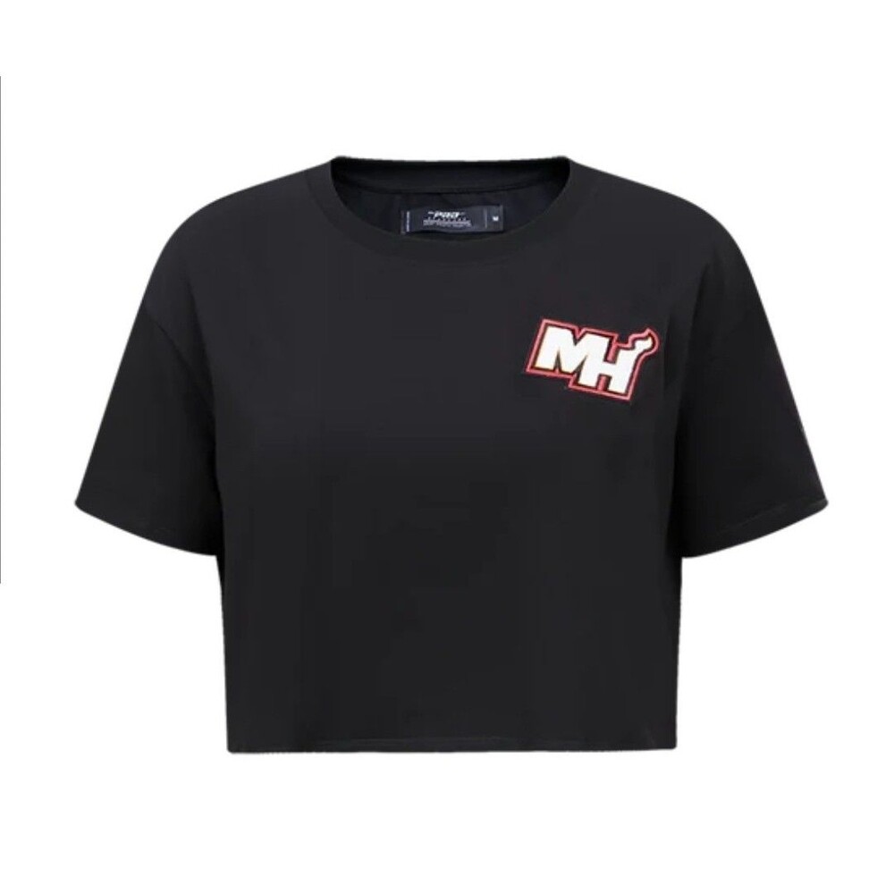 Pro Standard NBA Basketball Miami Heat Boxy Crop Cropped T-shirt Size Small